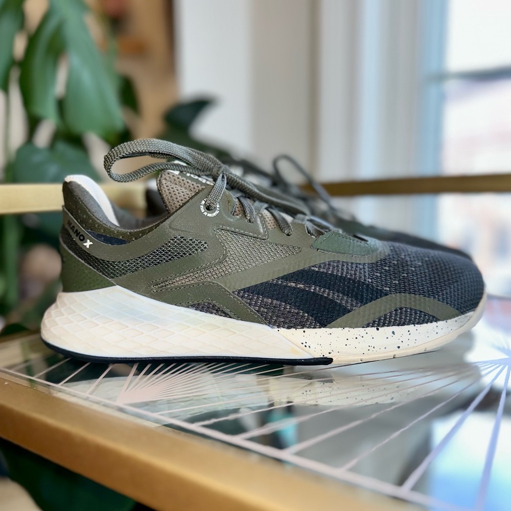 Reebox Nano CrossFit X Sneakers Dark Green, Black, White, Cream/Ivory Speckle 8 - Picture 1 of 8